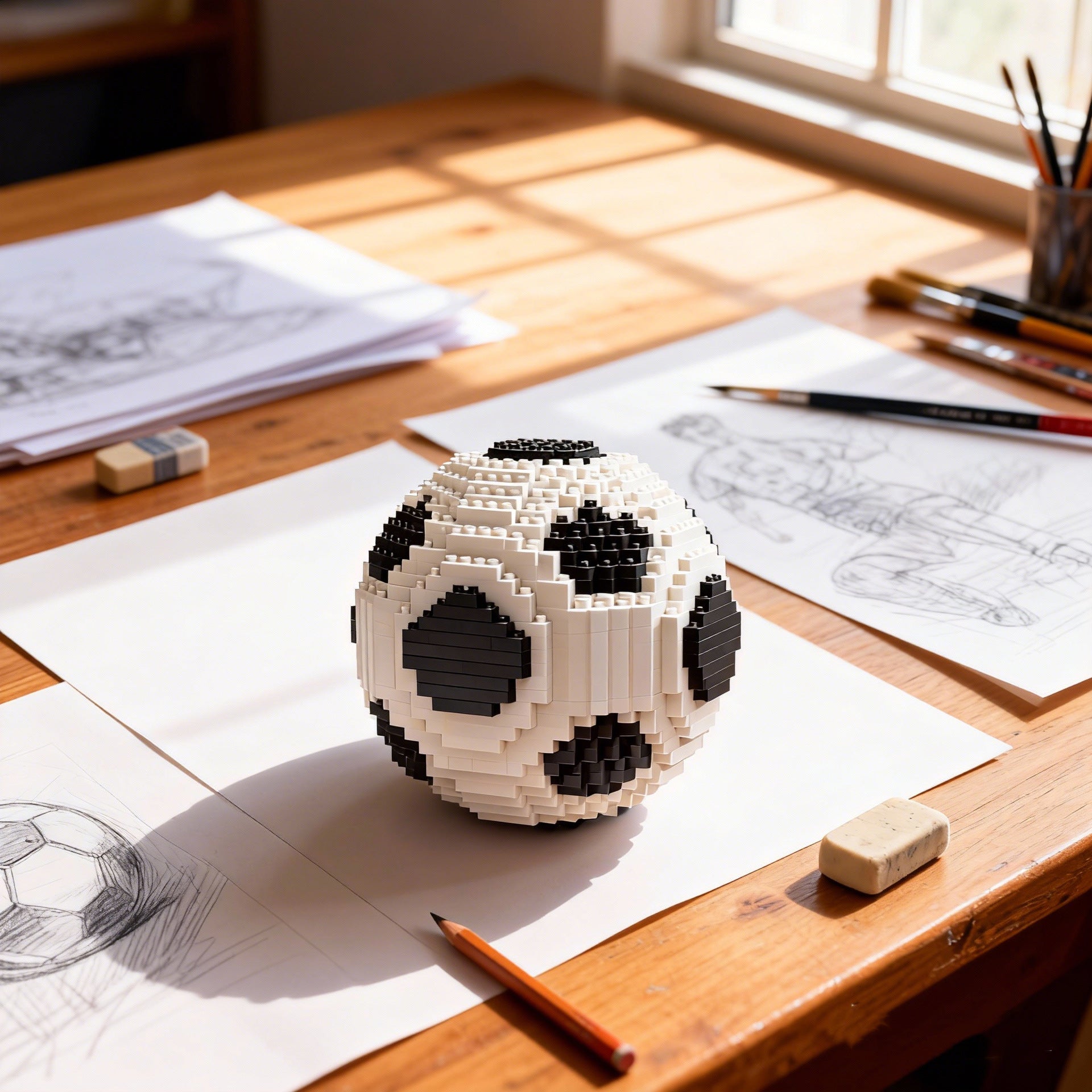 Soccer & Basketball World Cup Trophy Building Blocks Set – DIY Sports Model Assembly Toy for Kids and Teens